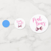 Freies Party oder rosa Bögen Geschlecht offenbaren Konfetti (Rückseiten)