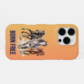 Freies Pferd geboren iPhone Hülle (Rückseite (Horizontal))