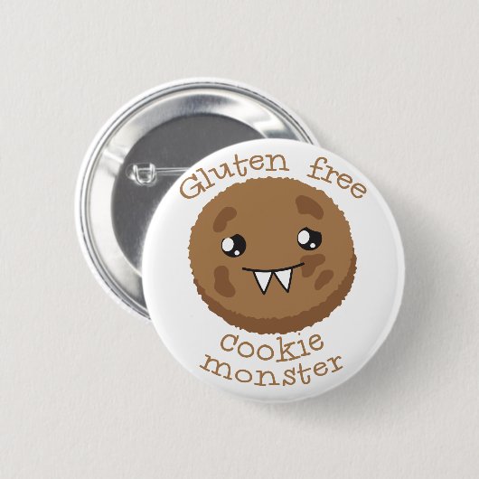 Freies Plätzchenmonster des Glutens Button (Vorne & Hinten)