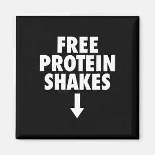 Freies Protein Shakes Funny Adult Humor Novelty Kö Magnet
