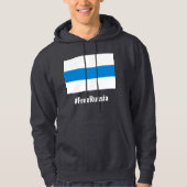 Freies Russland - Englisch - Weiße Flagge Hoodie (Vorderseite)