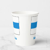 Freies Russland - Englisch - Weiße Flagge Pappbecher (Rechts)