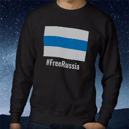 Freies Russland - Englisch - Weiße Flagge Sweatshirt