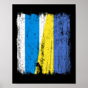 Freies Russland Ukraine Halbe Flagge Russische Opp Poster