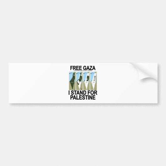 FREIES SICHERES GAZA PALESTINE.png Autoaufkleber (Vorne)