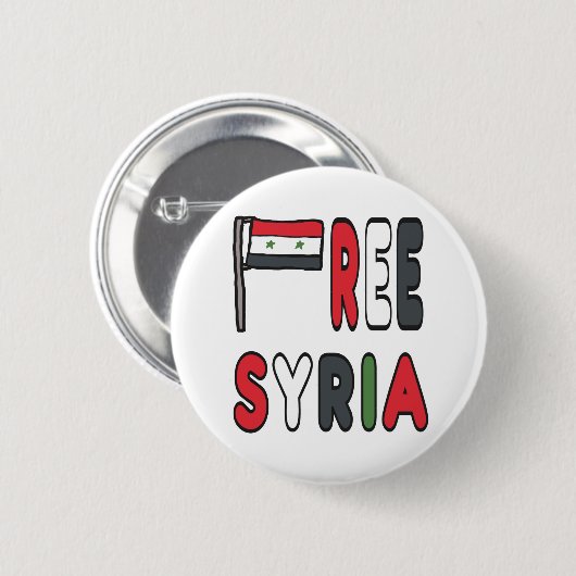 Freies Syrien Button (Vorne & Hinten)