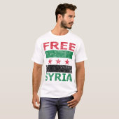 Freies Syrien (echtes syrisches Flag) T-Shirt (Vorne ganz)
