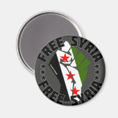 Freies Syrien Magnet (Vorderseite/Rückseite)