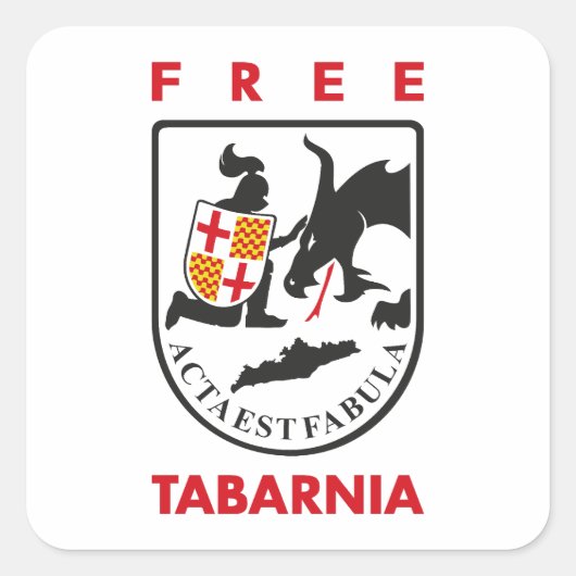 Freies Tabarnia 3 Quadratischer Aufkleber (Vorderseite)