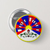 Freies Tibet-Abzeichen Button (Vorne & Hinten)