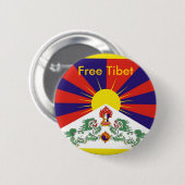 Freies Tibet Button (Vorne & Hinten)