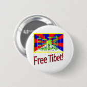Freies Tibet! Button (Vorne & Hinten)