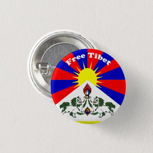 Freies Tibet Button (Vorne & Hinten)