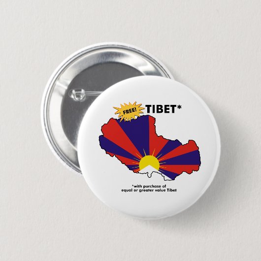 Freies Tibet* Button (Vorne & Hinten)
