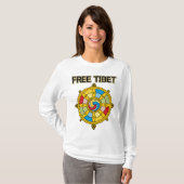 Freies Tibet Dharmacakra T-Shirt (Vorne ganz)