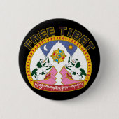 Freies Tibet-Emblem Button (Vorderseite)