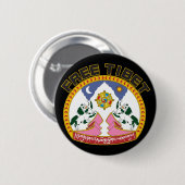 Freies Tibet-Emblem Button (Vorne & Hinten)