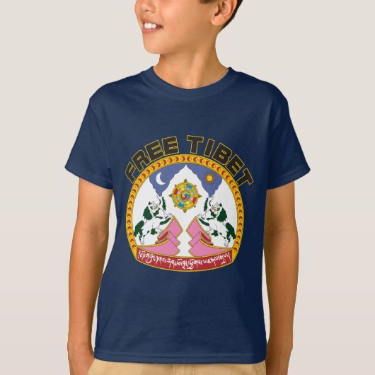 Freies Tibet-Emblem T-Shirt (Vorderseite)