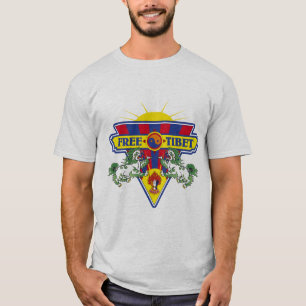Freies Tibet-Flaggen-Logo T-Shirt