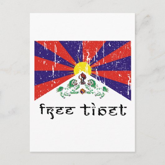 Freies Tibet Geschenke Postkarte (Vorderseite)