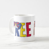 Freies Tibet Kaffeetasse (Vorderseite Links)