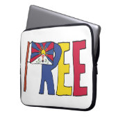 Freies Tibet Laptopschutzhülle (Vorderseite Links)