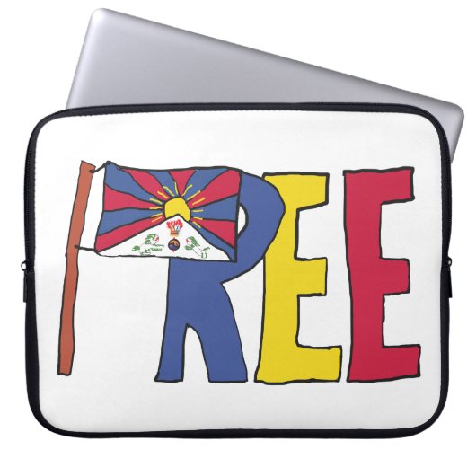 Freies Tibet Laptopschutzhülle (Vorderseite)