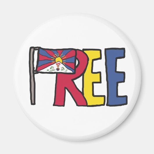 Freies Tibet Magnet (Vorne)