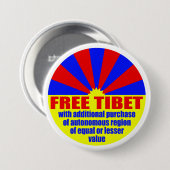 Freies Tibet -- mit… (MetallPinback Knopf) Button (Vorne & Hinten)