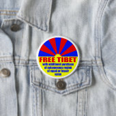 Freies Tibet -- mit… (MetallPinback Knopf) Button (Beispiel)