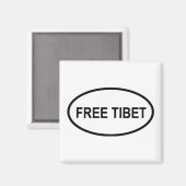 Freies Tibet-Platz-Magnet Magnet (Vorderseite/Rückseite)