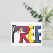 Freies Tibet Postkarte (Stehend Vorderseite)