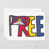 Freies Tibet Postkarte (Vorne/Hinten)