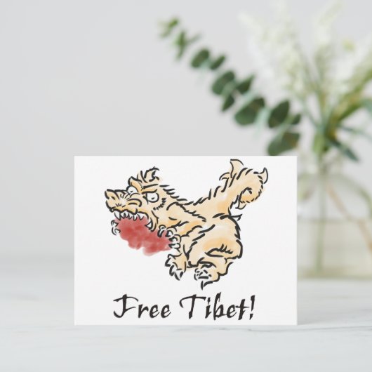 Freies Tibet! Postkarte (Stehend Vorderseite)