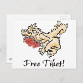 Freies Tibet! Postkarte (Vorne/Hinten)