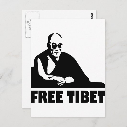 Freies Tibet Postkarte (Vorne/Hinten)