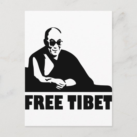 Freies Tibet Postkarte (Vorderseite)