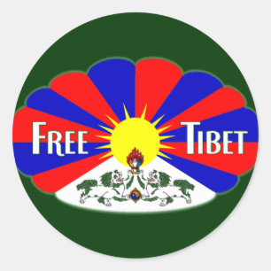 Freies Tibet Runder Aufkleber