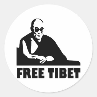 Freies Tibet Runder Aufkleber