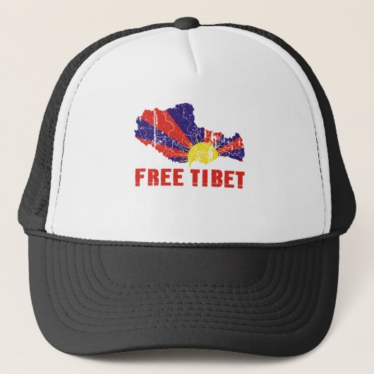 FREIES TIBET/TIBETANISCHE FREIHEIT TRUCKERKAPPE (Vorderseite)
