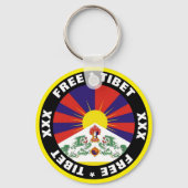 Freies Tibet und tibetische Flagge Schlüsselanhäng Schlüsselanhänger (Vorderseite)