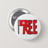 Freies Tunesien Button (Vorne & Hinten)
