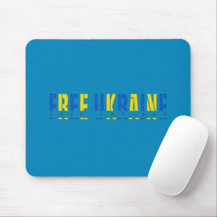 Freies Ukraine auf blauem Hintergrund Mousepad