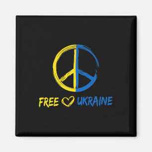 Freies Ukraine Friedenszeichen Für Frauen Männer U Magnet