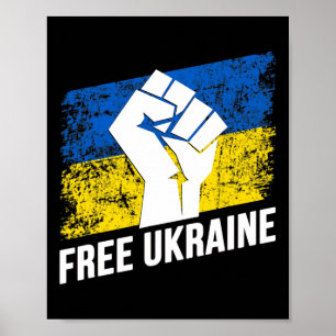 Freies Ukraine Ukrainischer Liebhaber Ukraine-Flag Poster