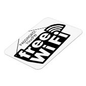 Freies Wi-Fi für benutzerdefinierten Text Magnet (Linke Seite)