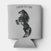 Freies Wild Pferd kann mit eigenem Text abkühlen Dosenkühler (Rückseite)