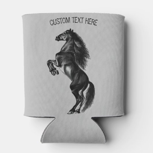 Freies Wild Pferd kann mit eigenem Text abkühlen Dosenkühler (Rückseite)