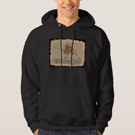 Freifechter schwarzer Hoodie (Vorderseite)
