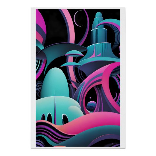 Freiflussiger Futurismus Poster (Vorderseite)